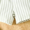 thumbnail image 6 of Toddler Boys 2 Piece Clothes Crew Neck Striped Prints Beach Holiday Summer Sets Soft Comfy Baby Boy Outfit,Green,6-12 Months, 6 of 6