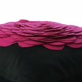 thumbnail image 2 of The HomeCentric Pink Throw Pillow Cover Couch 3D Felt Fuchsia Origami Flower Applique Pillow Cover Throw Pillow Cover Pack of 2 18x18 inch (45x45 cm) Square Faux Suede Pillowcase Floral-Hot Pink Rose, 2 of 3