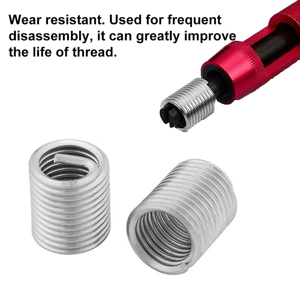 60pcs Home Thread Insert Set Stainless Steel Wire Screw Pochette Easy Install 