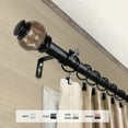 thumbnail image 4 of InStyleDesign  Onyx 1 inch Diameter Adjustable Curtain Rod satin nickel 28 to 48 inches Silver Finish, 4 of 5