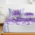 thumbnail image 6 of Twin Sze Fitted Sheet Set - Eucalyptus Purple 2 Piece Bedding Sets 16" Deep Pocket Fitted Sheet with 1 Pillowcase, Stripes Bottle Flower Cactus Plant Brushed Microfiber Hotel Luxury Bed Sheets, 6 of 9