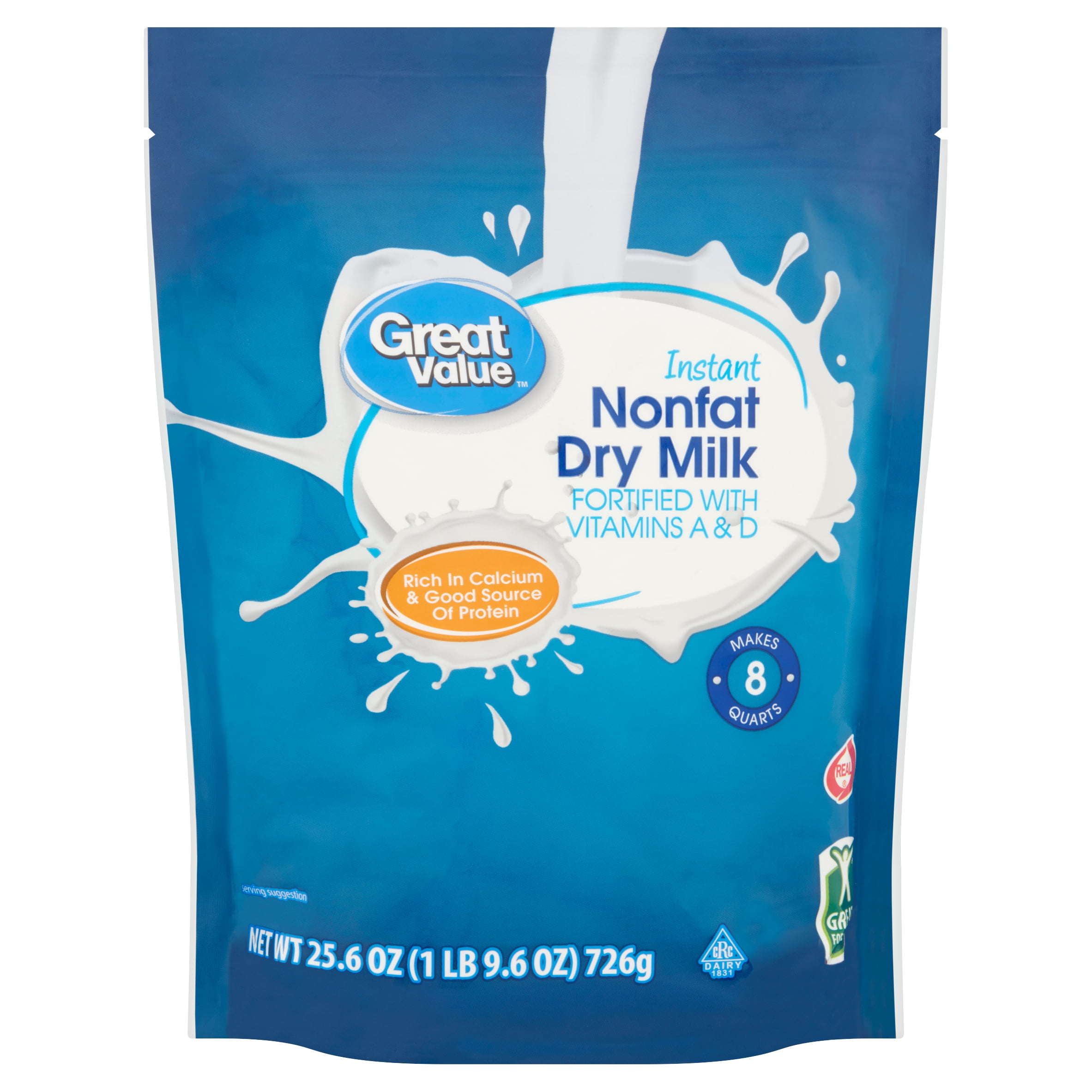 Great Value Instant Nonfat Dry Milk 25 6 Oz Walmart Com Walmart Com