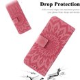 thumbnail image 3 of Wallet Case Designed for Samsung Galaxy S22, Slim Sunflower Embossed Magnetic Closure Card Holder Slots PU Leather Flip Stand function Cover with Wrist Strap for Samsung Galaxy S22,Pink, 3 of 8