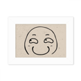thumbnail image 1 of El estrabismo smirk negro patron de Marco de Fotos de escritorio imagen Blanco Pintura arte 5x7 pulgadas, 1 of 4