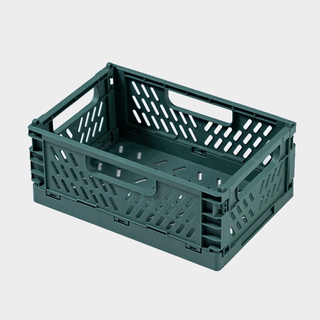 Cesta de almacenamiento de plástico plegable creativa, cesta multifuncional para aperitivos de escritorio, caja de almacenamiento para la cocina, el refrigerador y la sala de estar