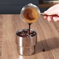 thumbnail image 5 of Espresso Measuring Cup, Stainless Steel Espresso Shot Cups with Wooden Handle and Double Spouts, 120ML, 5 of 5