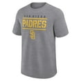 thumbnail image 2 of Men's Logo Athletic Heather Gray San Diego Padres Top Notch T-Shirt, 2 of 3
