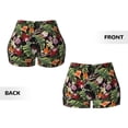 thumbnail image 4 of KLL Tropical Flowers (2) Pattern Workout Shorts for Women Scrunch Short Gym Yoga Running Sport Active Exercise Fitness Shorts, 4 of 8