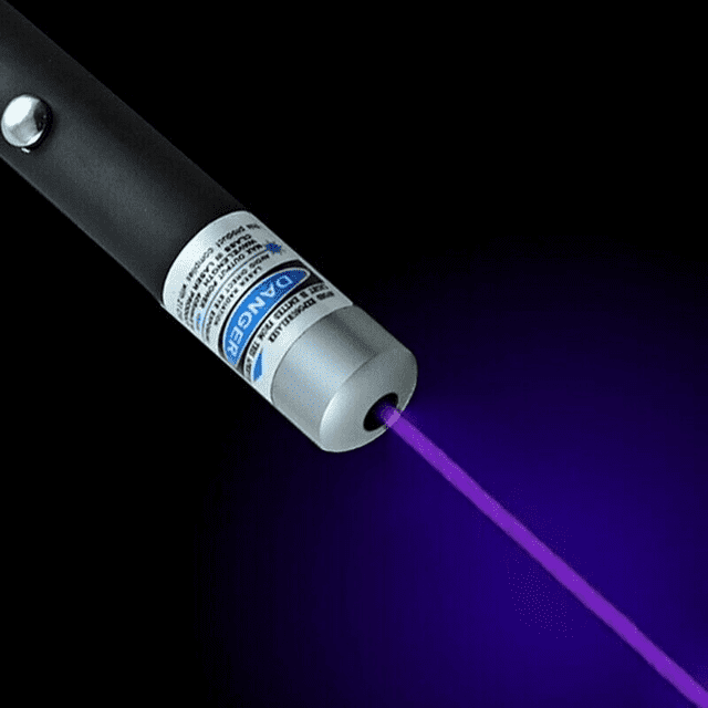 Pour Puissant Stylo Laser Pointer Bleu Violet Faisceau Lumineux Visible Réglable
