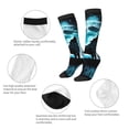 thumbnail image 3 of Naloa Blue Full Moon Wolf Thigh High Socks Extra Long Stretchy Sock Women Over Knee High Opaque Stocking Daily Wear, 3 of 6