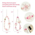 thumbnail image 2 of Wrapables Charms and Beads Cell Phone Wrist Strap, Keychain, Bag Charm (Set of 2), Bows and Hearts, 2 of 6