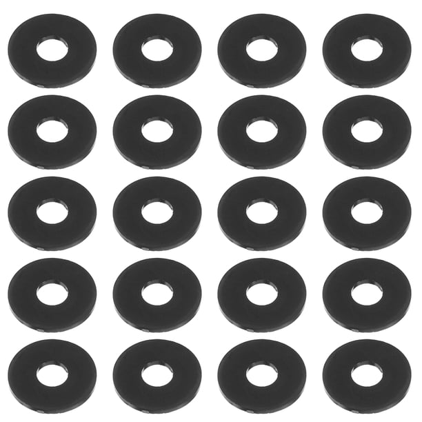 100 Uds arandela plana de goma M5 anillo de junta espaciadora de sellado grueso para grifo de jardín tubería manguera de agua perno de sujeción 5mm x 15mm