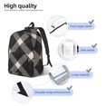 thumbnail image 5 of Casual Canvas Backpack Without Interlayer Large Capacity Stick Bag Design For Outdoor Shopping Office Outdoor Sports Argyle Plaid Dimgray_40978_1 Medium, 5 of 7