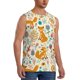 thumbnail image 2 of Fotbe Whimsical Fox Floral Garden Men's Camiseta sin Mangas Estampada para Hombres, Playera Casual para Gimnasio, Entrenamiento, Playa-Medium, 2 of 7
