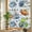 White, variant on Thanksgiving Blue Pumpkin Privacy Window Film, Decorative Stained Glass Window Film, Fall Leaves Daisy Country Resuable Rainbow Static Cling for Home Bathroom Living Room Glass Door 17.7"x39.3"