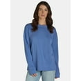 thumbnail image 2 of Time and Tru Women's Tunic Sweatshirt with High-Low Hem, Sizes XS -4X, 2 of 5