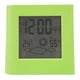 thumbnail image 1 of Dual Power Solar Battery Alarm Clock, Weather Forecast, Temperature, Humidity, Green, 1 of 4