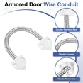 thumbnail image 4 of Uxcell Armored Door Loop Wire Protection (8"L 1/4" ID, White)(1Pcs), Door Wire Conduit Power Transfer Armored Cable Wire Sleeve Protector with Plastic Ends, Suit for - Access System, 4 of 7
