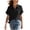 Black, variant on Annhoo Button down Shirts for Women Summer Casual Short Sleeve Collared Blouses Plus Size Loose Tops with Pockets