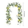 thumbnail image 3 of Moocorvic 6.56ft Artificial Lemon Garland, Faux Fruit Vine Garlands with Greenery for Door Wall Mantle Wedding Party Table Decorations, 3 of 7