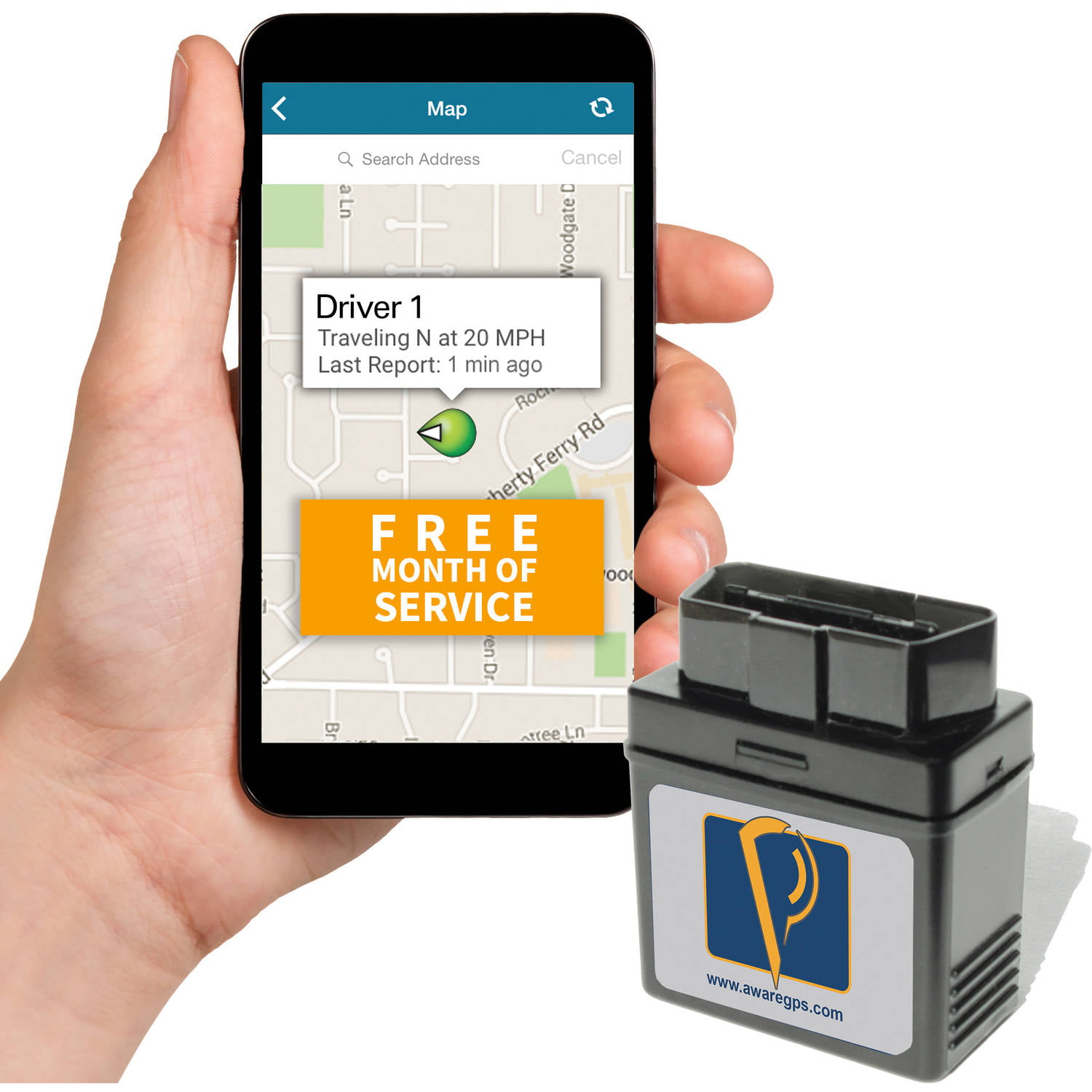 AwareGPS GPS Tracker with of Service, Real Time GPS Car GPS Locator, OBD Version, No Contracts Walmart.com