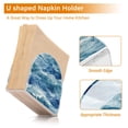 thumbnail image 5 of Yayeee Napkin Holder for Table Set of 2 Kitchen Paper Tissue Organization, Blue Watercolor Ocean Waves, 5 of 8