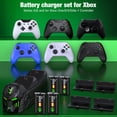 thumbnail image 3 of Charger Station Compatible with Xbox Controllers with 4 x5520mWh Rechargeable Battery Pack for X1/X-Series X Controller-Black, 3 of 5