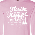 thumbnail image 4 of Inktastic Florida is My Happy Place with Palm Trees Long Sleeve T-Shirt, 4 of 5