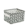 thumbnail image 3 of Linnome Linen Cotton Desktop Storage Basket Fresh Fabric Organizer Box Foldable Small Sundry Holder for Bedroom Vanity Living Room Countertop Tidying, 3 of 7