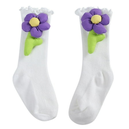 

Sock Flower Decoration Winter Warm Long Socks For Toddlers Boys Girls Children Kids Socks Princess Socks Floor Socks