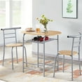 thumbnail image 2 of Renwick 3-Piece Round Dining Table Set Kitchen Table Set with Storage Rack, Natural, 2 of 8