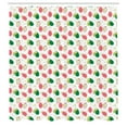 thumbnail image 3 of Ambesonne Tropical Shower Curtain, Dragonfruit and Avocado, 69"Wx70"L, Pale Pink and Green, 3 of 5