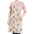thumbnail image 5 of Beige Cow Flower Pattern Apron-Garden Aprons for Women with Pockets-Cotton Linen Waterproof Kitchen Cooking Gardening Aprons Adjustable for Kitchen,Cooking,BBQ and Salon 33x27 Inch, 5 of 7