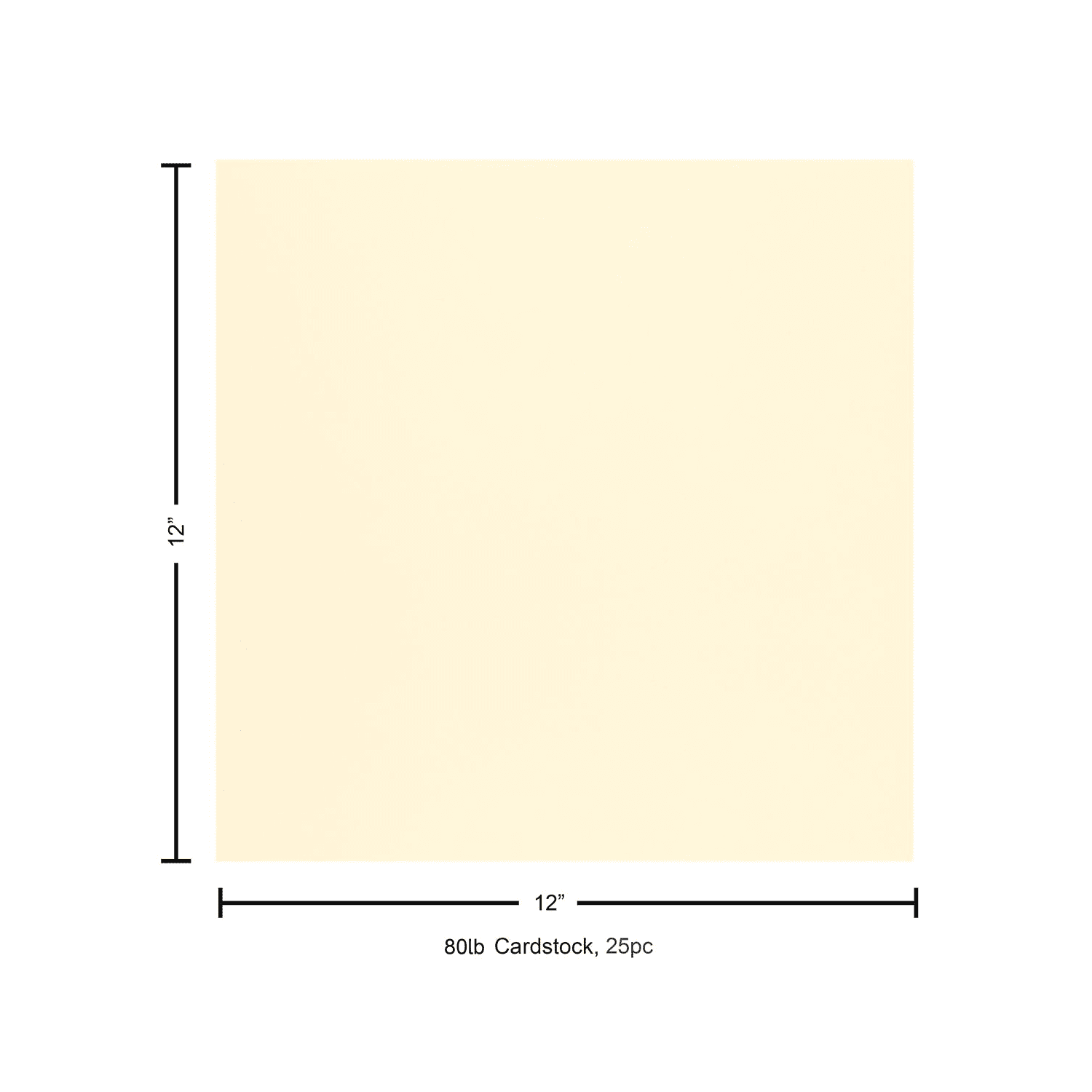 PA Paper Accents Smooth Cardstock 12" x 12" Matte Cream, 80lb colored cardstock paper for card making, scrapbooking, printing, quilling and crafts, 25 piece pack