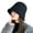 Black, variant on Opolski Women Winter Bucket Hat Thick Solid Color Soft Sun UV No Brim Deep Windproof Cold Resistant Foldable Hat Lady Cap Outdoor Headwear Khaki