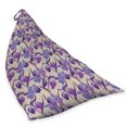 thumbnail image 2 of Floral Lounger Chair Bag, Digital Interpretation of Blooming Flowers, High Capacity Storage with Handle Container, Lounger Size, Pale Tan Violet, by Ambesonne, 2 of 5