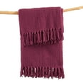 thumbnail image 6 of Home Soft Things Reversible Tweed Throw Blanket, Super Soft & Cozy - Crushed Berry, 50x60", 6 of 8
