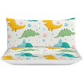 thumbnail image 3 of HAHDAXIA Child Cute Animal Pattern Bedding Solid Comforter Set for All Seasons,3 Pieces(1 Comforter+2 Pillowcases),Soft Microfiber Bedding Set Full(79"x90"), 3 of 7