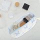 thumbnail image 5 of Bolsas de maquillaje de 1 Pc con patrón de lazo para viajar en blanco y azul de poliéster, 5 of 6