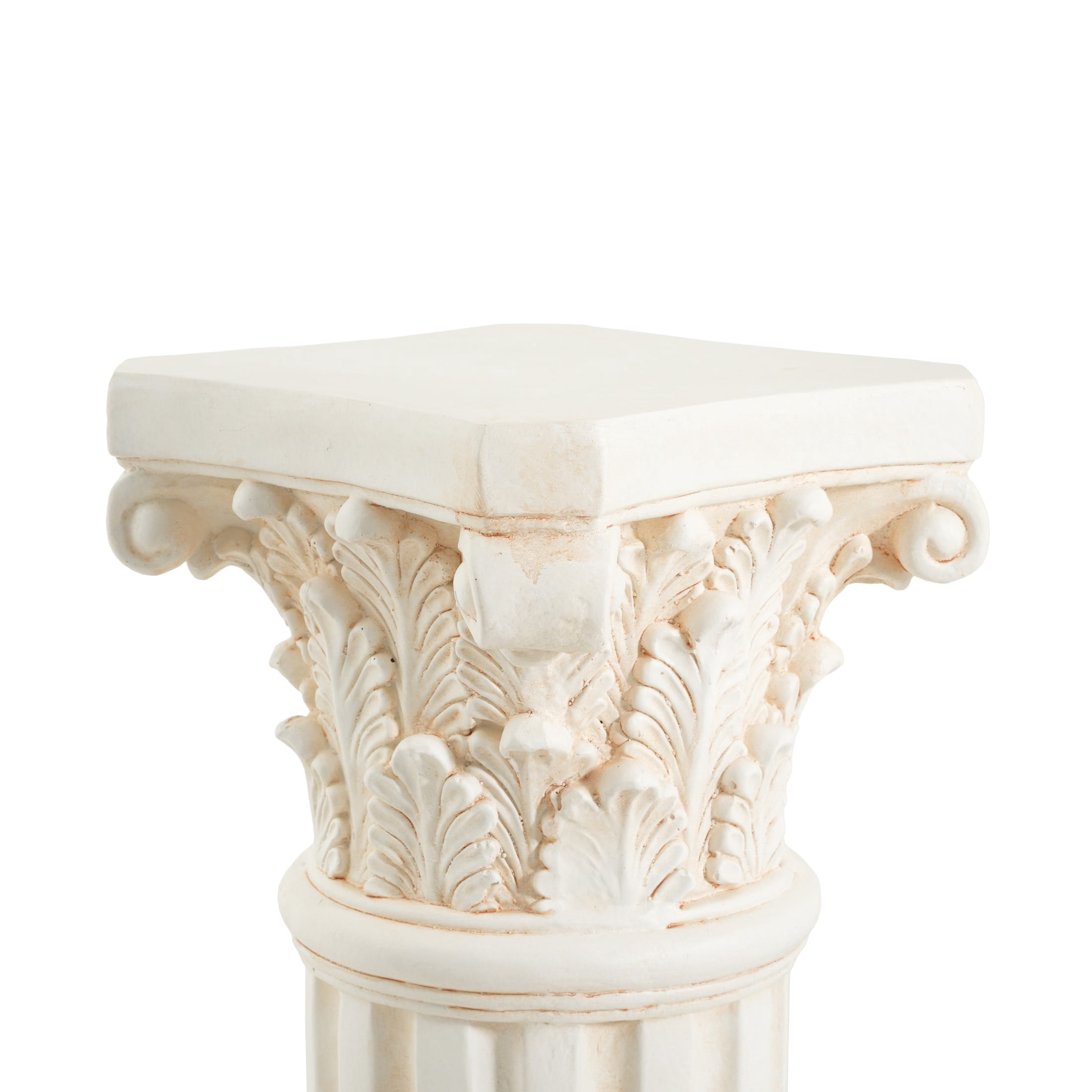 Christopher Knight Home 24.41" MGO Roman Column Pedestal Stand for Plants and Decor, Antique White