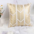 thumbnail image 2 of PiccoCasa Square Throw Pillow Cover, 18"x18", Gold Geometric, 2 of 8