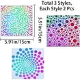 thumbnail image 2 of 6Pcs 3 Styles 15x15cm Mandala Dotting Stencils Rock Painting Template Reusable Plastic Drawing Stencils for DIY Wood Walls Art Furniture Floor Tile Canvas Fabric Glass Stone Decor Crafts DIY, 2 of 6