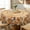 Light beige 1, variant on Janvonne Rustic Country Style Round Tablecloth 60" Highl and Cow Farmhouse Plaid Machine washable High Quality Table Cover for Kitchen, Dining, Picnic