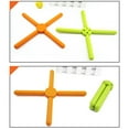 thumbnail image 3 of STRANDCHIC Silicone Trivets Foldable Dining Table Heat Pad Cross-shaped 1Pack 4.02X1.42X1.42in, 3 of 8