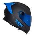 thumbnail image 2 of Casco Cerrado Certificado Talla XL Moto Shaft Negro Azul Mate, 2 of 3
