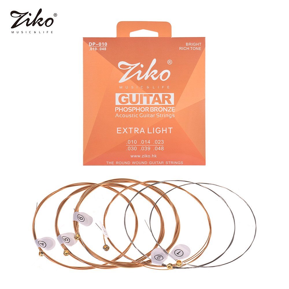 ZIKO DP010 Extra Light Acoustic Guitar Strings Hexagon Alloy Wire