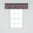 thumbnail image 2 of Snail Window Valance, Leaves and Snails on an Indigo Tone Background, Curtain Valance for Kitchen Bedroom Decor with Rod Pocket, 54" X 12", Indigo Burnt Sienna, by Ambesonne, 2 of 3