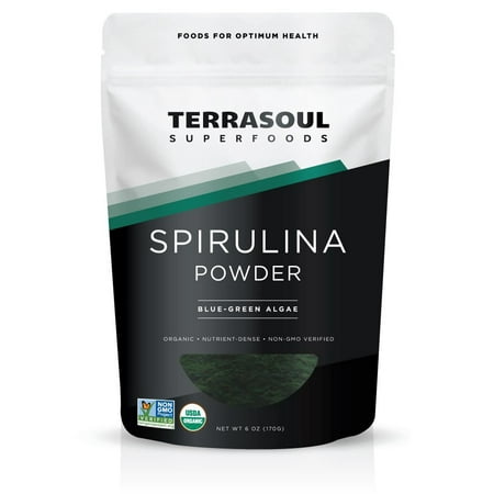 Terrasoul Superfoods Organic Spirulina Powder, 6.0 (Best Organic Spirulina Powder)