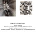 thumbnail image 4 of Beard Bead, Engraved Pattern Dreadlocks Bead Alloy Exquisite 20pcs Portable Decoration  for Holiday Party, 4 of 7
