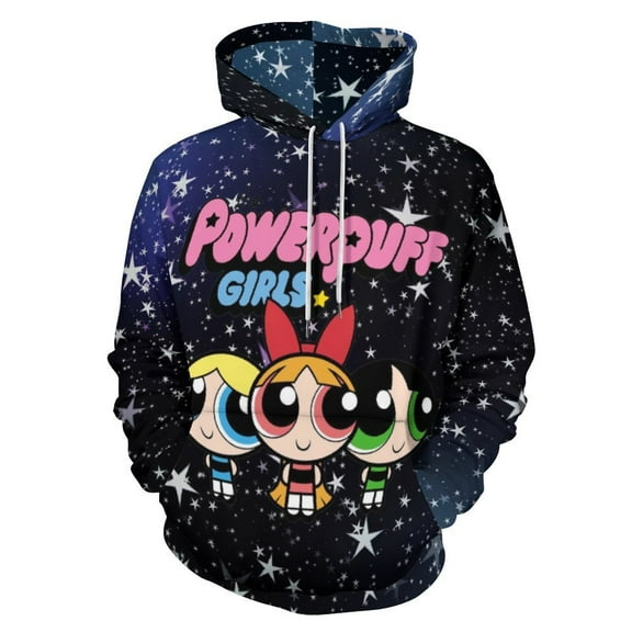 The Powerpuff Girls Unisex Sweatshirts Loose Pullover Sweater Hooded Hoodie 3D Printing Jacket Winter Fall Clothes S
